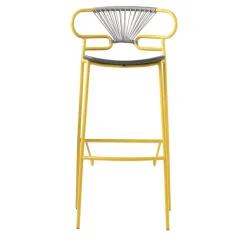 Sgabello Genoa giallo e grigio di Cesare Ehr