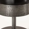 Sgabello girevole Amelie in pelle nera