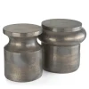 Sgabello Hya A in ceramica grigia