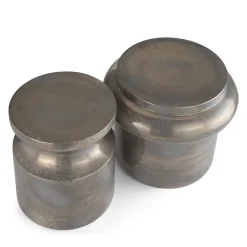 Sgabello Hya A in ceramica grigia