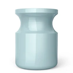 Sgabello Hya A in ceramica smaltata Celeste Capri