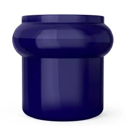 Sgabello Hya B in Ceramica Smaltata Blu