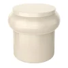 Sgabello Hya B in ceramica smaltata grigio perla