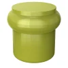 Sgabello Hya B smaltato in ceramica verde