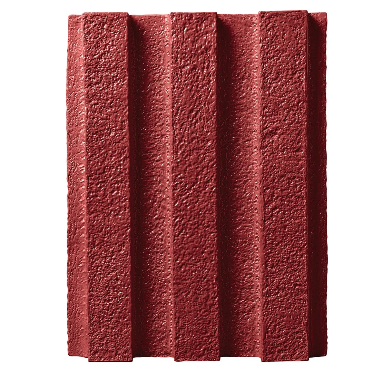 Sgabello in ceramica rossa Merlate di Patricia Urquiola