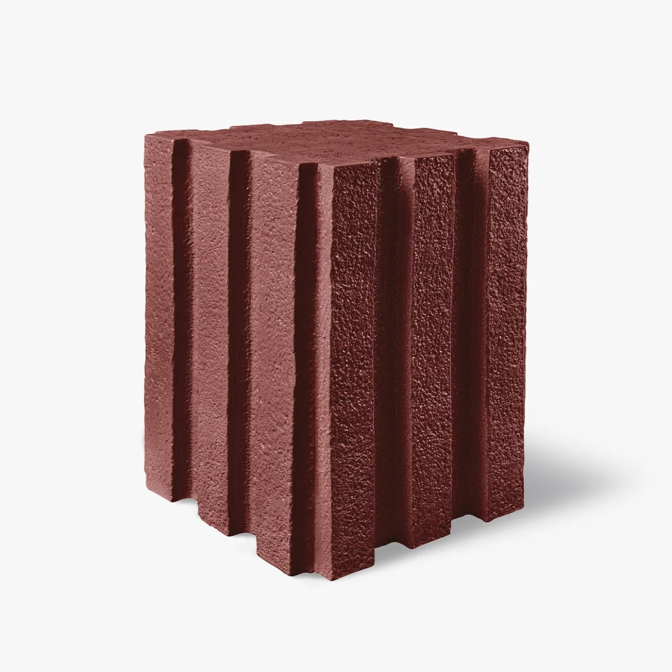 Sgabello in ceramica rossa Merlate di Patricia Urquiola