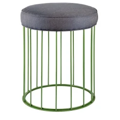 Sgabello in ferro verde Cage Grass