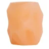 Sgabello Lithos III in resina arancione