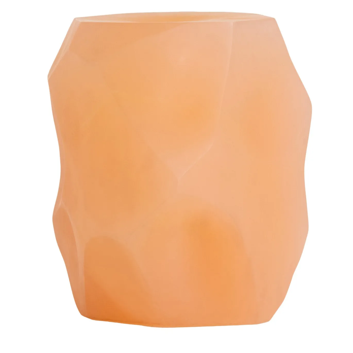 Sgabello Lithos III in resina arancione