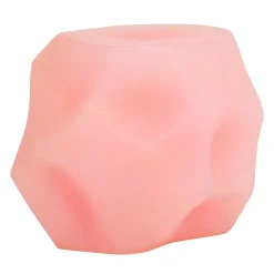 Sgabello Lithos III in resina rosa