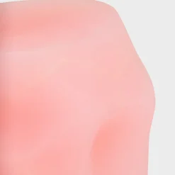 Sgabello Lithos III in resina rosa