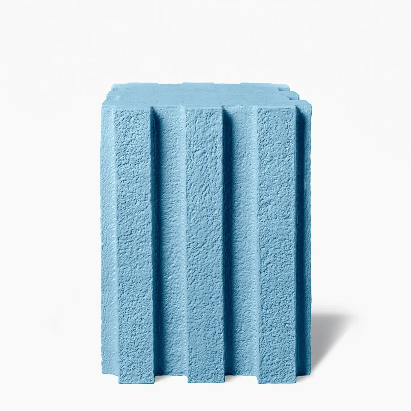 Sgabello Merlate in ceramica azzurro chiaro di Patricia Urquiola