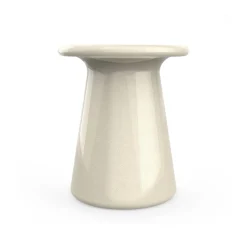 Sgabello Oriental in ceramica smaltata Craquelet Ice