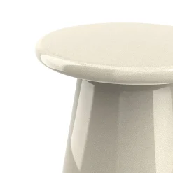 Sgabello Oriental in ceramica smaltata Craquelet Ice