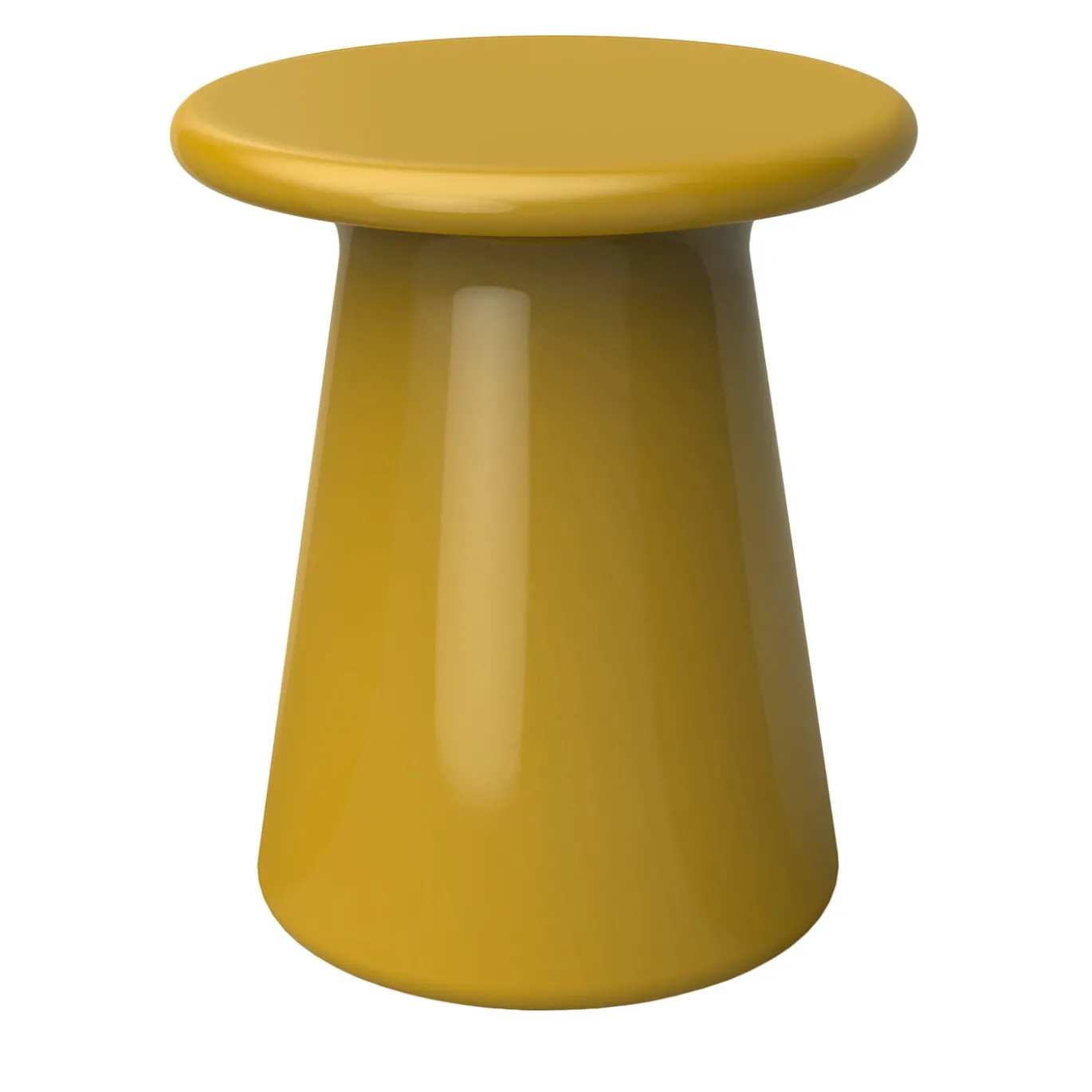 Sgabello Oriental in ceramica smaltata gialla