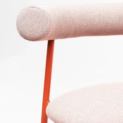Sgabello Pampa SG-80 rosa chiaro e rosso mattone di Studio Pastina
