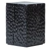 Sgabello Quartus II nero intagliato