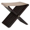 Sgabello Roxy in pelle tortora