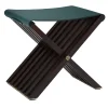 Sgabello Roxy in pelle verde scuro