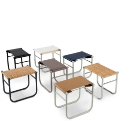 Sgabello 9 Tabouret in Rattan di Charlotte Perriand