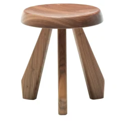 Sgabello Tabouret M�ribel in Noce di Charlotte Perriand