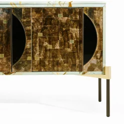 Sideboard East Ovest con piano in marmo e porte in minerali