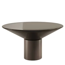 Silo Lacquered Glossy Moor Oak Wood Dining Table