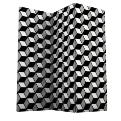 Simbolo Cubes Divisorio per ambienti in bianco e nero