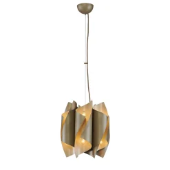 4002/S12 Lampada a sospensione a 12 luci color taupe e avorio