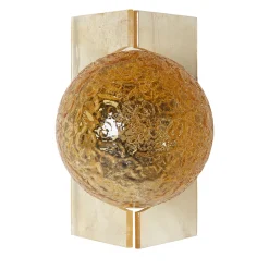 Soffio Lampada da parete Amber Craquelé in vetro