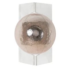 Soffio Lampada da parete Pink Pulegoloso in vetro