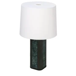Solferino Piccola lampada da tavolo in marmo verde del Guatemala