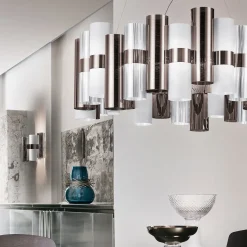 Sospensione La Lollo Large Pewter/White di Lorenza Bozzoli