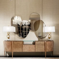 Specchi multipli da parete in ottone