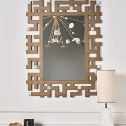 Specchio Athena in bronzo e alabastro