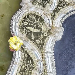 Specchio Ca' Venezia in Vetro di Murano Argento