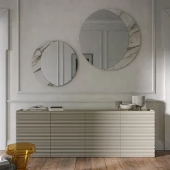 Specchio da parete Arkè Piccolo con inserto in vetro stampato