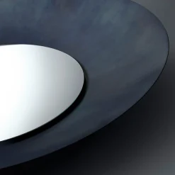 Specchio da parete Brame in acciaio inossidabile con luce LED di R&D De Castelli