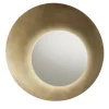 Specchio da parete Brame in ottone con luce LED di R&D De Castelli