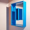 Specchio da Parete con Dettagli Blu Atrio