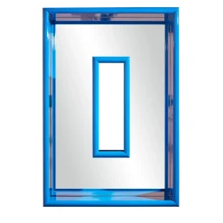 Specchio da Parete con Dettagli Blu Atrio