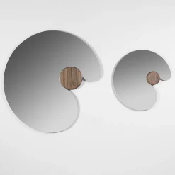 Specchio da parete con inserto in legno Onirico