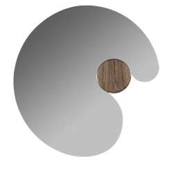 Specchio da parete con inserto in legno Onirico