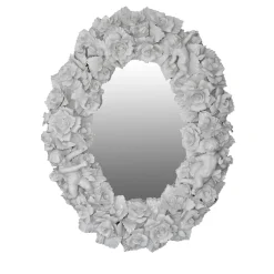 Specchio da parete in ceramica Capodimonte