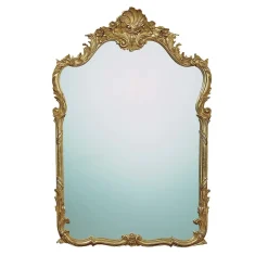 Specchio da parete in oro brunito