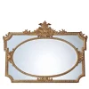 Specchio da parete in oro brunito