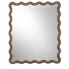 Specchio da parete in ottone Urban Waves