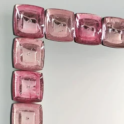 Specchio da parete in vetro di Murano Rettangolo Rubino