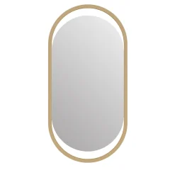 Specchio da parete laccato bianco con bordo decorato in foglia d'oro della collezione Studio Privè