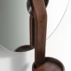 Specchio da parete marrone a forma di disco Irpin